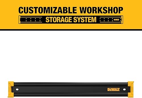 Miniatura 2 de DEWALT Organizador de herramientas, montaje en banco de trabajo, 20 pulgadas, riel de metal compacto, compatible con sistema de almacenamiento de
