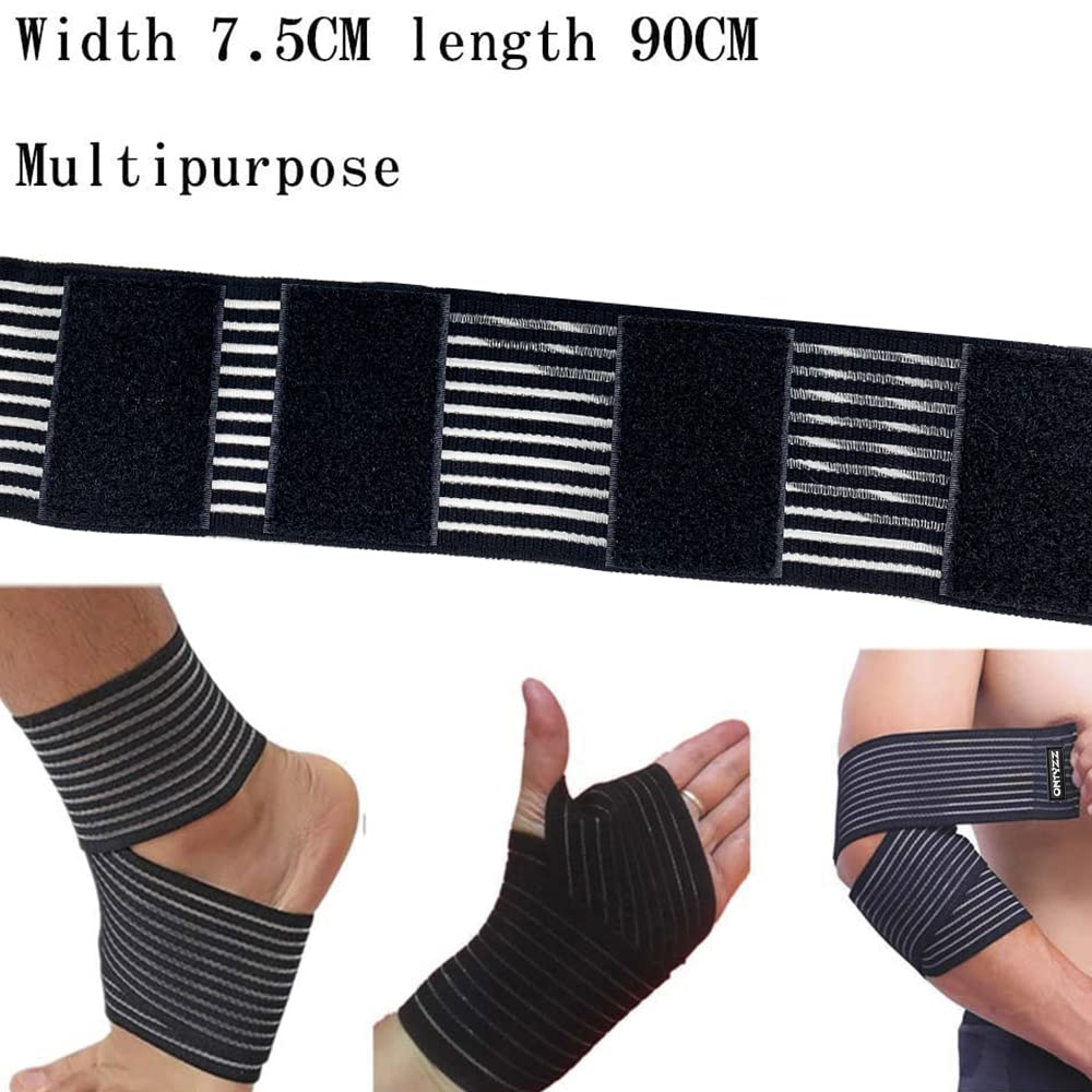 ONTYZZ Adjustable Calf Compression Bandage Support Knee Wraps Elastic Sports Knee Bands for Ankle Elbow Wrist Replacement — Amazon image 3