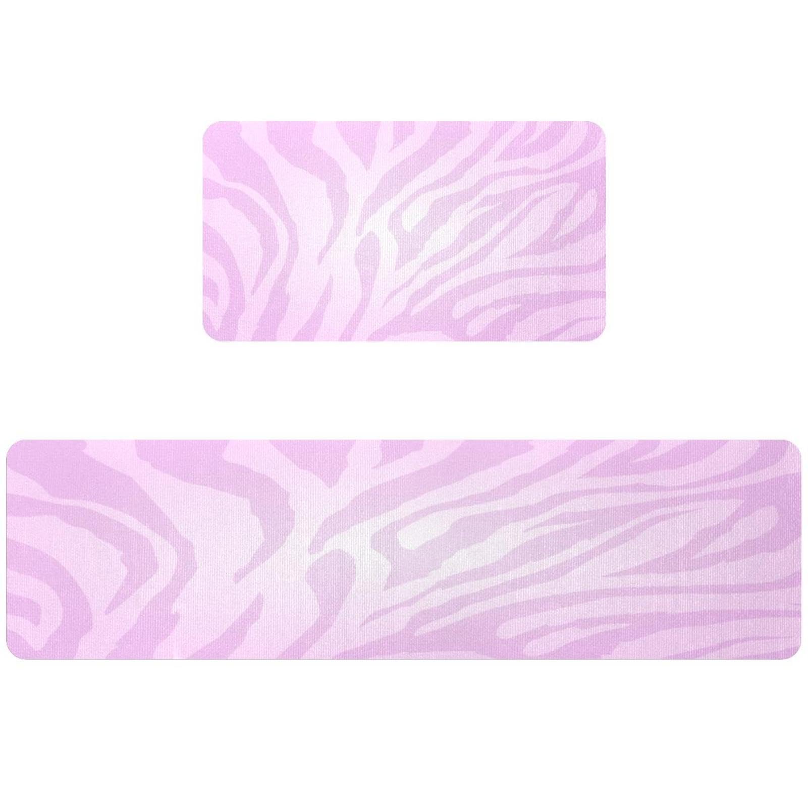 Tapis de cuisine zèbre rose pour éviter les glissades et protéger les sols de buanderie