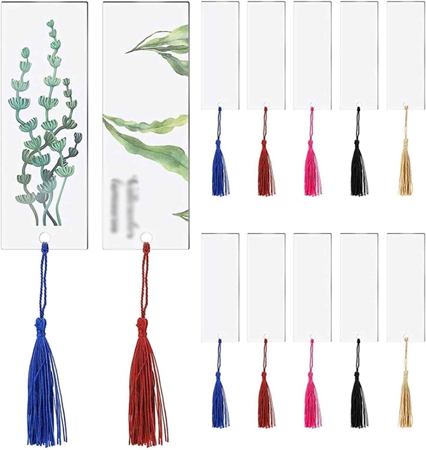 zakładki do książek 40 stks Blank Bookmark Clear Diy Book Marks Met Kwasten Draagbare Meisjes Lezen Pagina Markers Diy Craft Pagina Markers piękna