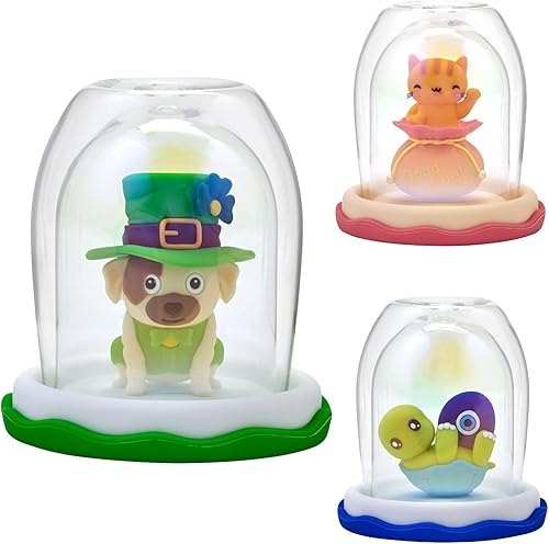 Magic Buddies - Globo mágico de buena suerte, globo de nieve decorado para perros, gatos, regalo para hombres, mujeres y niños, vidrio sin tallo de