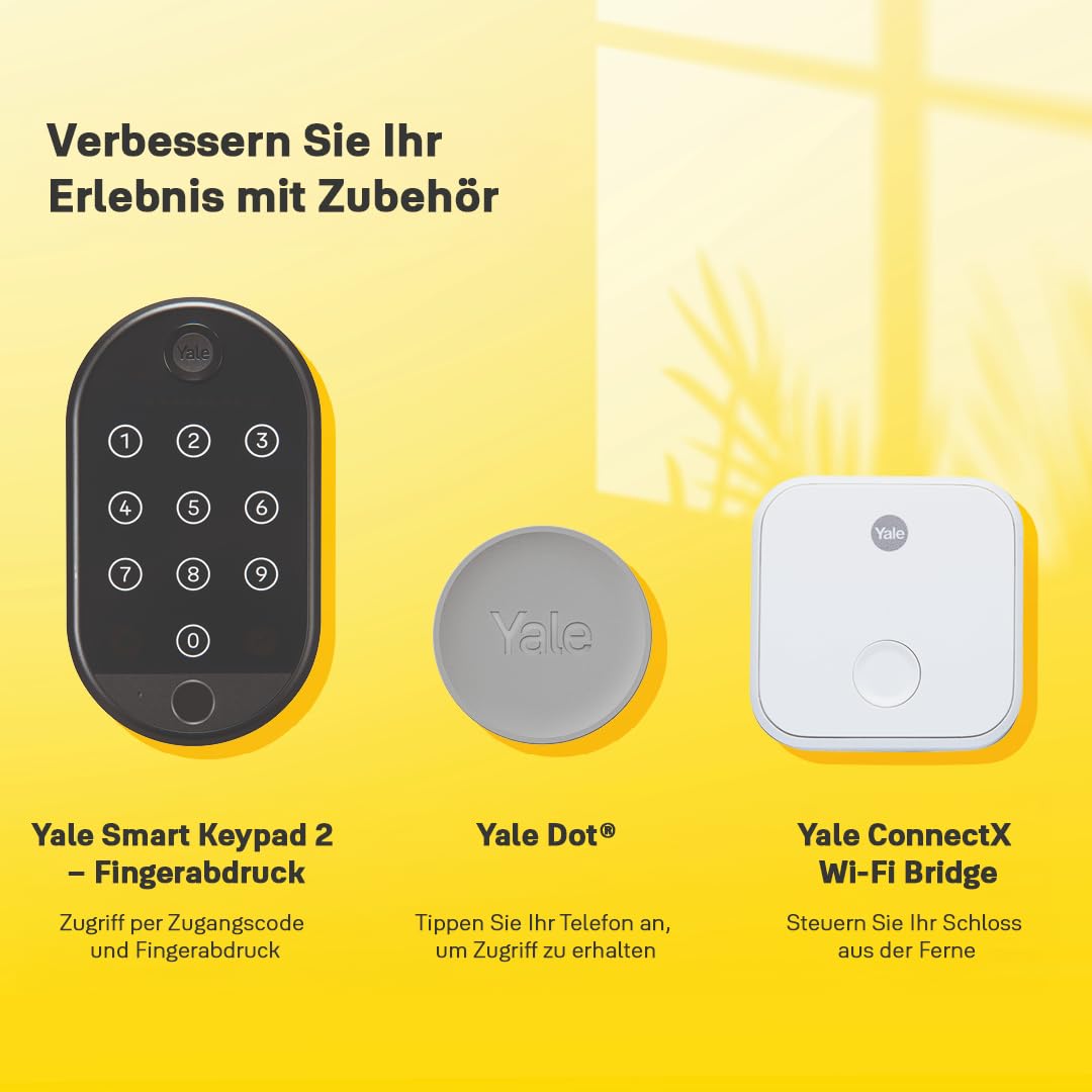 Yale - Linus Smart Lock L2 Lite - Silber - 05/109100/SI - Schlüsselloser Zugang - Einfache Installation - Matter-kompatibel | Digitale Schlüssel - Echtzeitaktivität - Yale Home App
