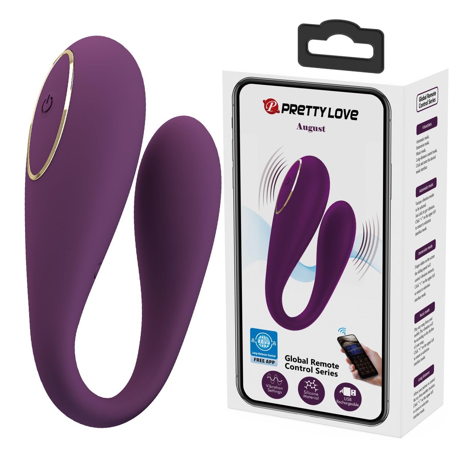 August Vibrador de Parejas con App Lila