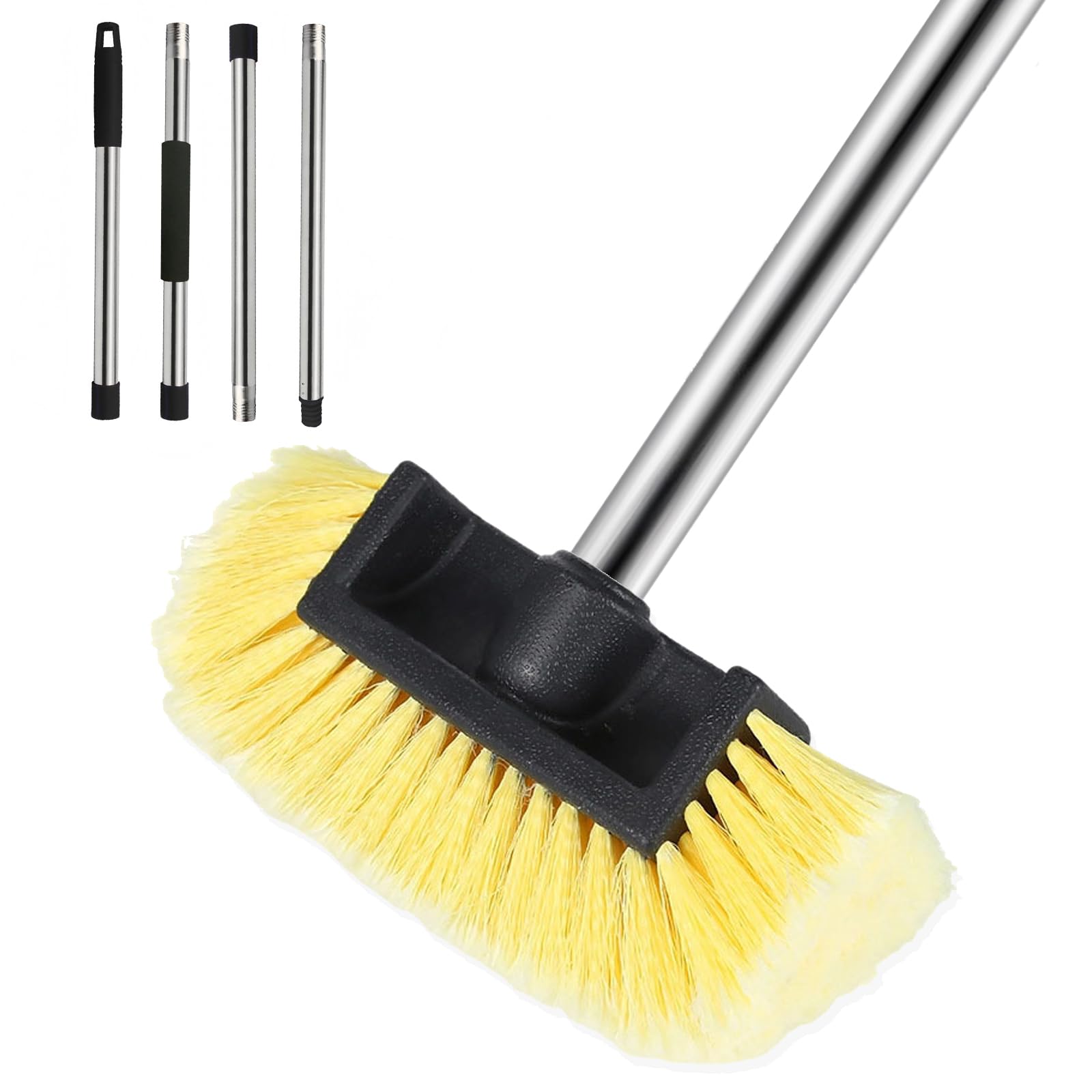 Brosse de lavage auto télescopique à poils doux pour nettoyer sans effort