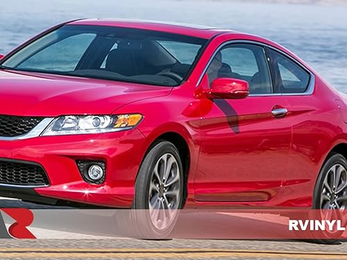 Miniatura 9 de Rvinyl Moldura de ventana de poste de pilar compatible con Honda Accord 2008-2012 (Coupe) - Brillo (negro)