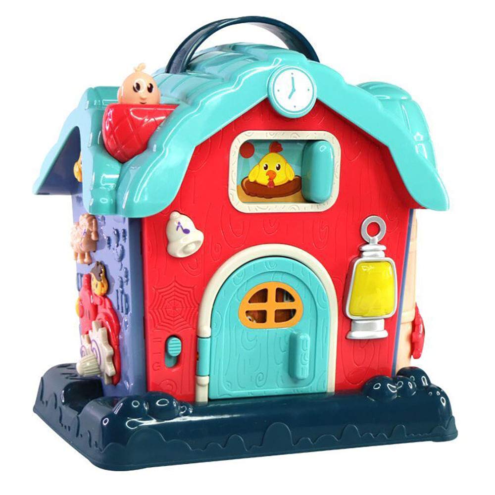 CUTIE PUMPKIN Musical Activity Cube，Toddler Kids Electronic Educational Learning Toy with Lights Nursery Rhyme Story and Music，Peekaboo Toy Early Skill Development Gift 18 Months Infants（Green）