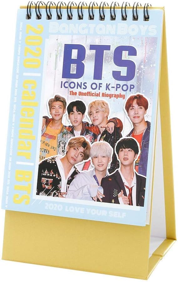 Kunandroc Worild Tour 'Love Yourself: Speak Yourself' Small 2020 Photo Desk Calendar, 2020 Table Calendar, Nice Gift for Army Style 2