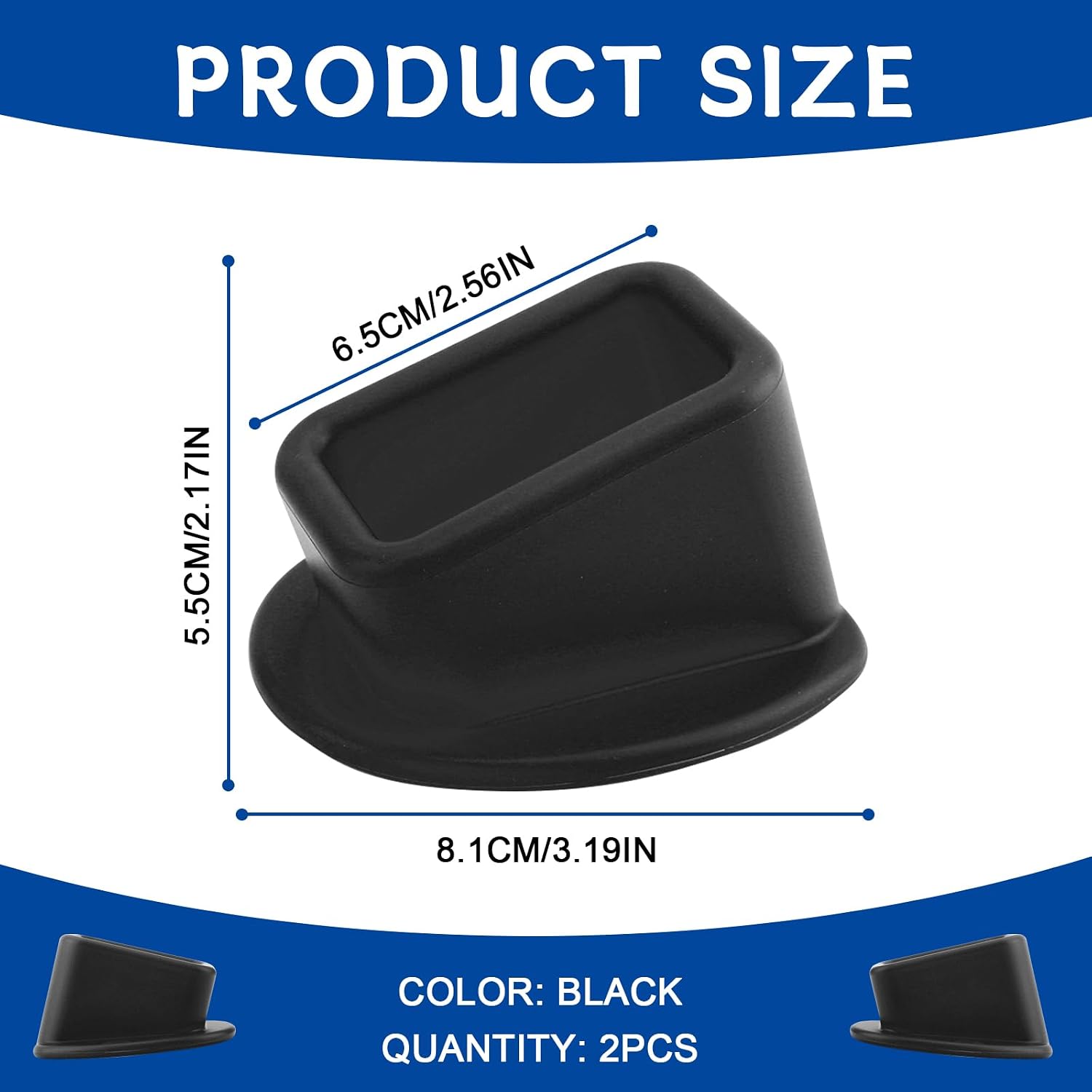 2PCS Seat Belt Buckle Holder, Silicone Car Seatbelt Buckle Booster (Black) | Safetybelt Fixer Protector, Makes Receptacle Stand Upright & Stable for Kids Elder, Universal Vehicle Interior Accessories