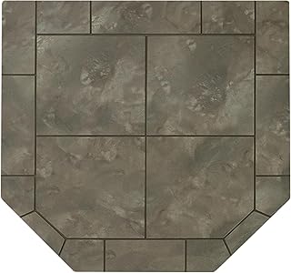 Navajo Nero Double Cut 40" x 40" Hearth Pad for Wood & Pellet Stoves | Heat-Resistant Stove Board with Durable Angle Iron Frame | Tile & Slate Protection | UL-1618 Tested