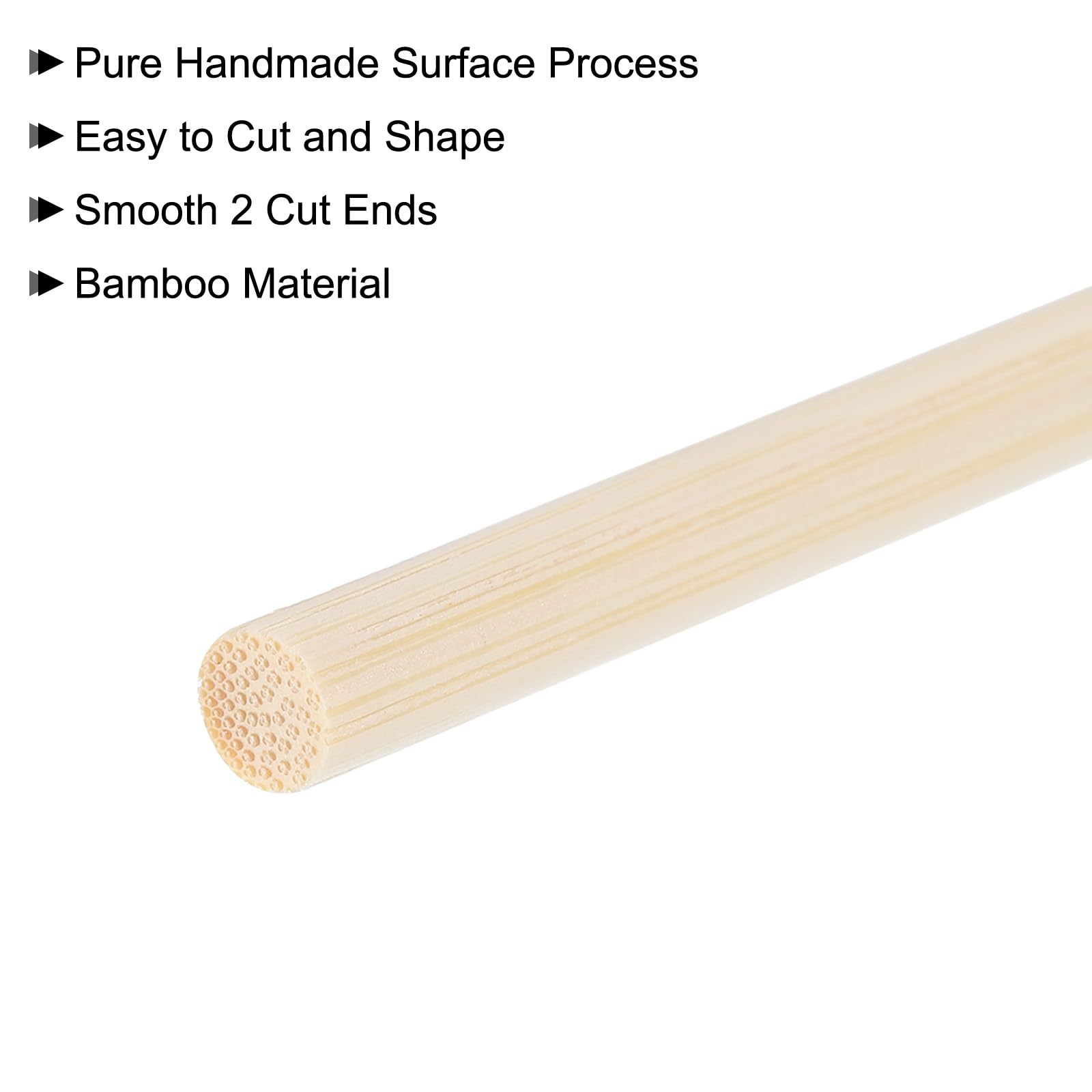 50 Varillas Redondas De Madera Para Manualidades, Carpintería