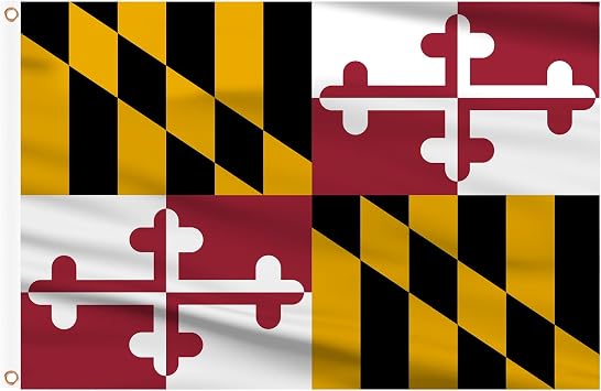 AhfuLife Maryland Flag 3x5 Ft, Double Sided Polyester Maryland State Flag for Indoor/Outdoor Use