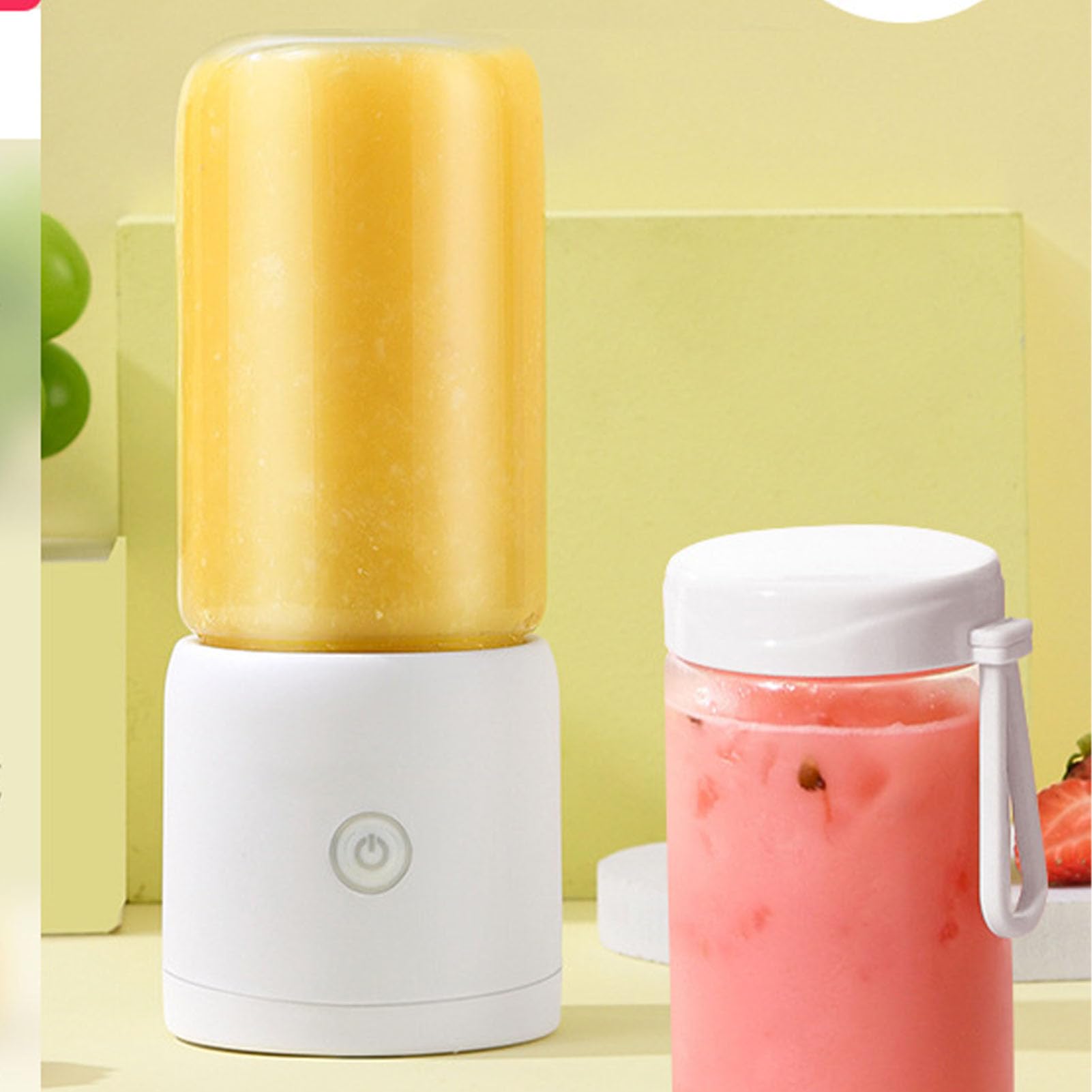 Jerliflyer Portable Juicer Blender,380ml with 8 Knives for Home Use, Rechargeable Vegetable Juice Extractor