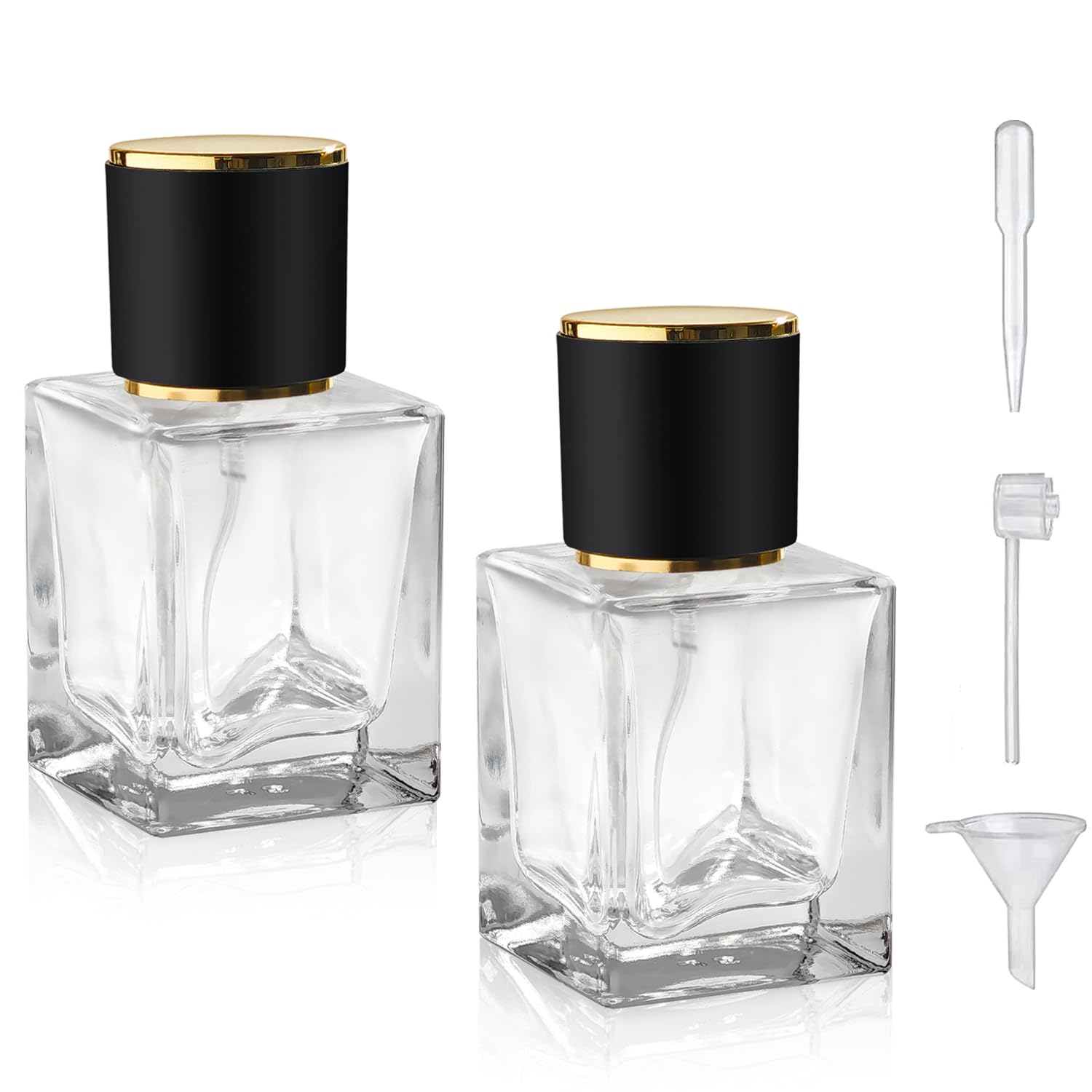 2Pack 30ml/1 Oz Glass Spray Perfume Bottle Atomizer,Empty