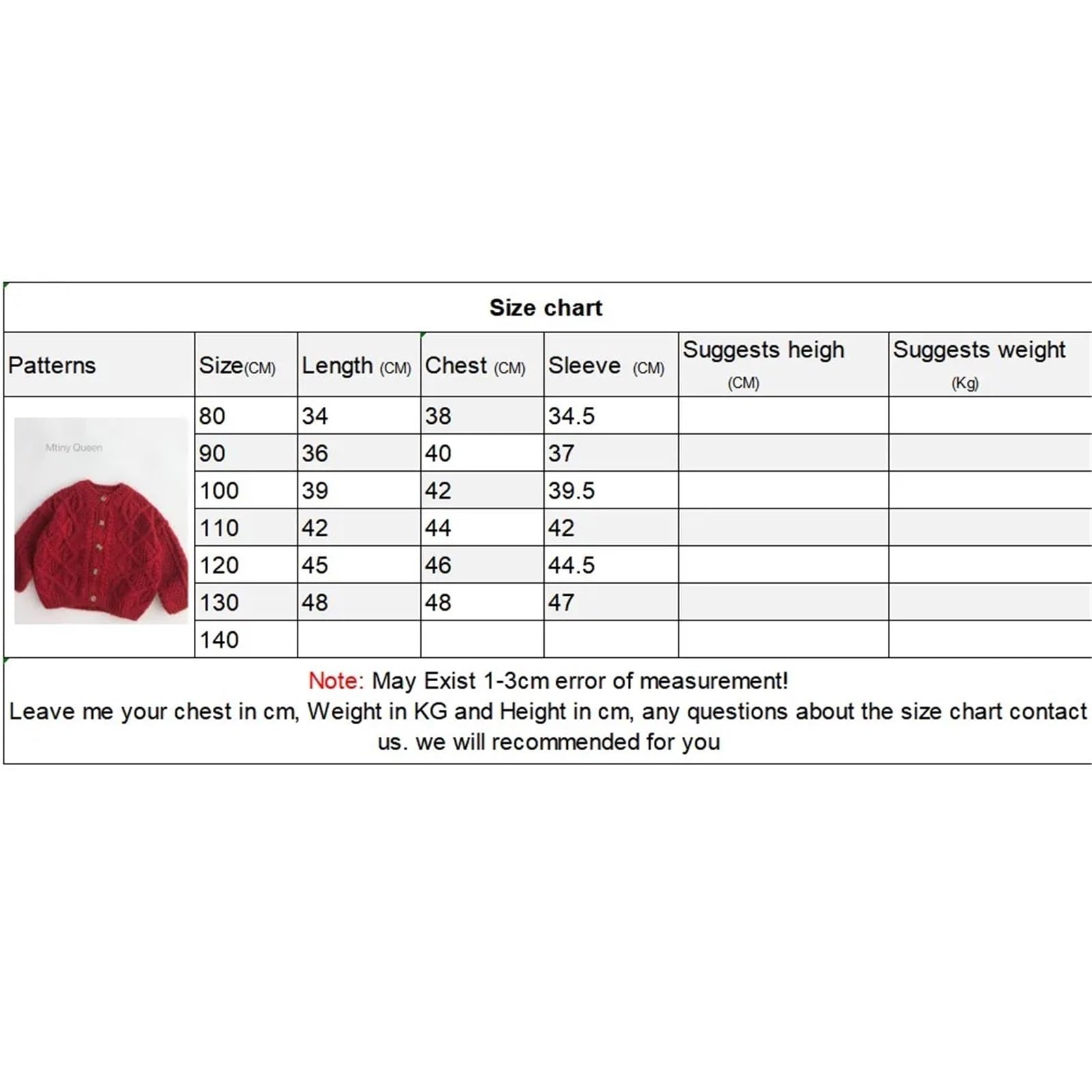 Suéter de Punto de otoño for niñas pequeñas, cárdigans Rojos navideños for bebés, Chaqueta de Punto Gruesa, Top Informal con Cuello Redondo