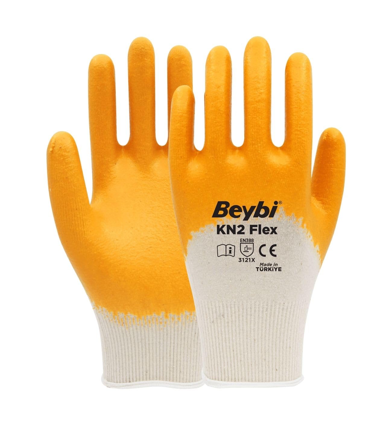 Beybi Rękawice bawełniane powlekane nitrylem KN2 Flex (5 par)