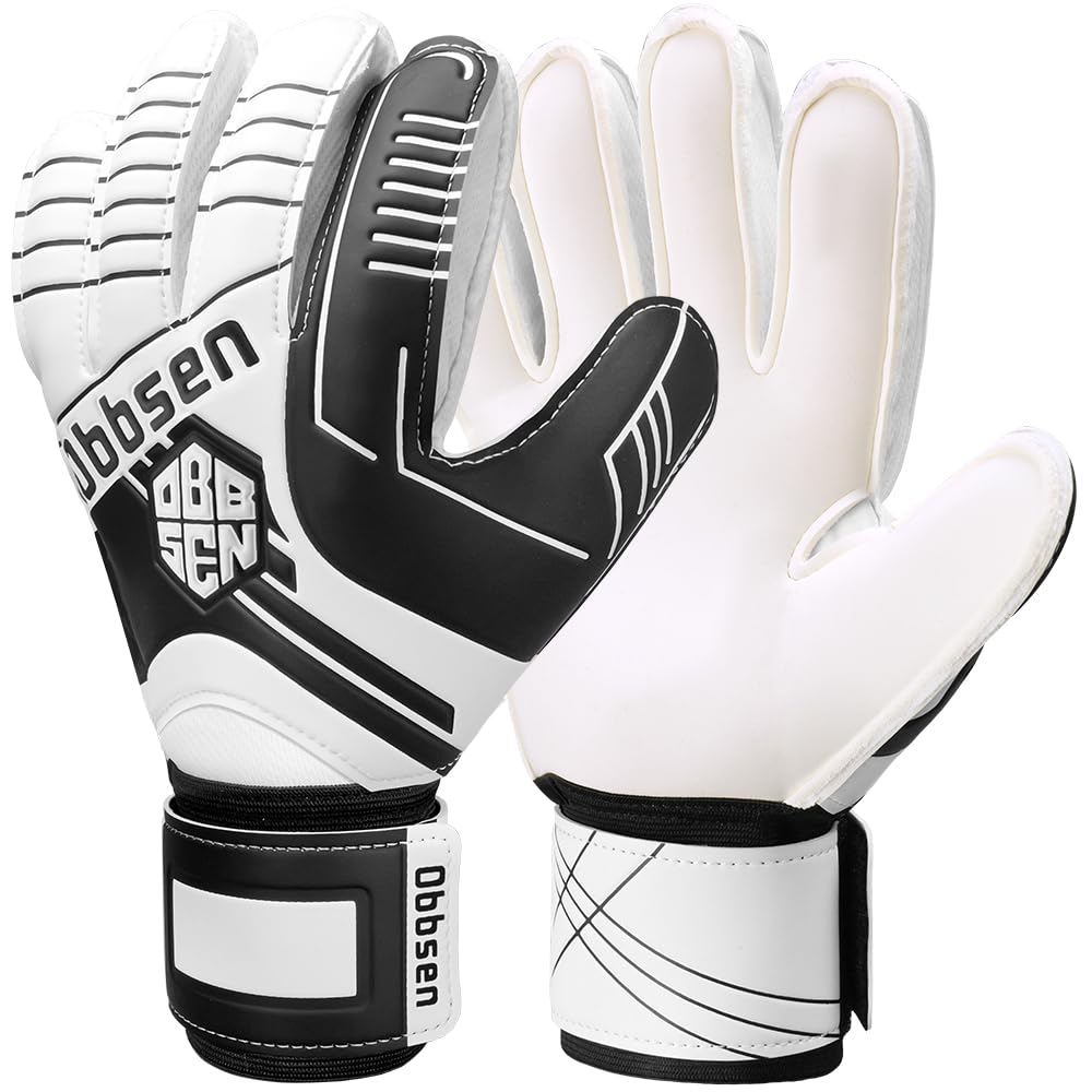 Obbsen Soccer Goalie Gloves Youth Adults Breathable and Comfortable Professional Goalkeeping Soccer Gloves Strong Grip Protection Palms Guantes de Portero Mens Glove — image 1