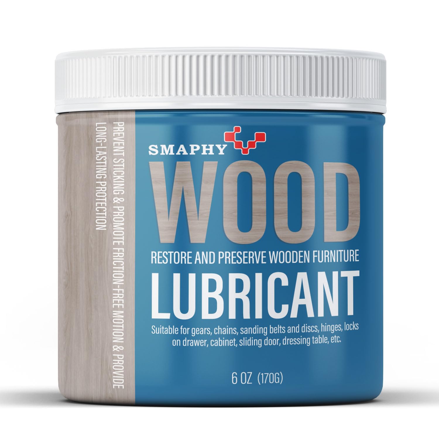 SMAPHY Wood Lubricant for Home Projects, Multi-Purpose Semi Paste Wax for Wood to Reduce Frictions of Drawer Slide, Door Hinge Lubricant for Preserving Furniture & Restoring Wooden Slide
