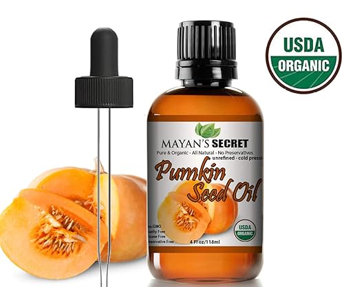 Miniatura 4 de Mayan's Secret Aceite de semilla de calabaza certificado por USDA orgánico prensado en frío virgen, hidratante natural para cabello seco, piel