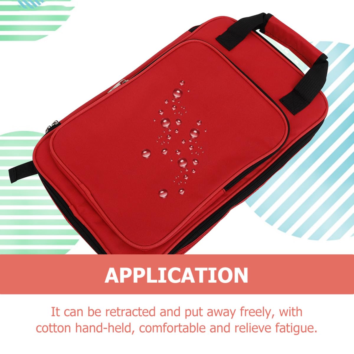 Bolsa para Baquetas de Batería Roja, de Algodón, Fácil de Transportar, Diseño Acolchado para Uso en Salas de Práctica y Escenarios
