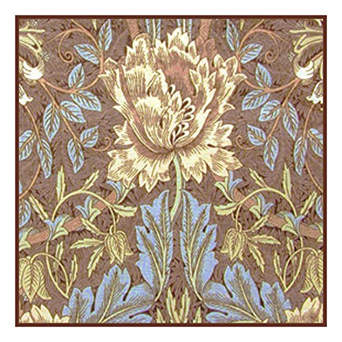 Orenco Originals Wild Tulips in Browns by William Morris Counted Cross Stitch Pattern