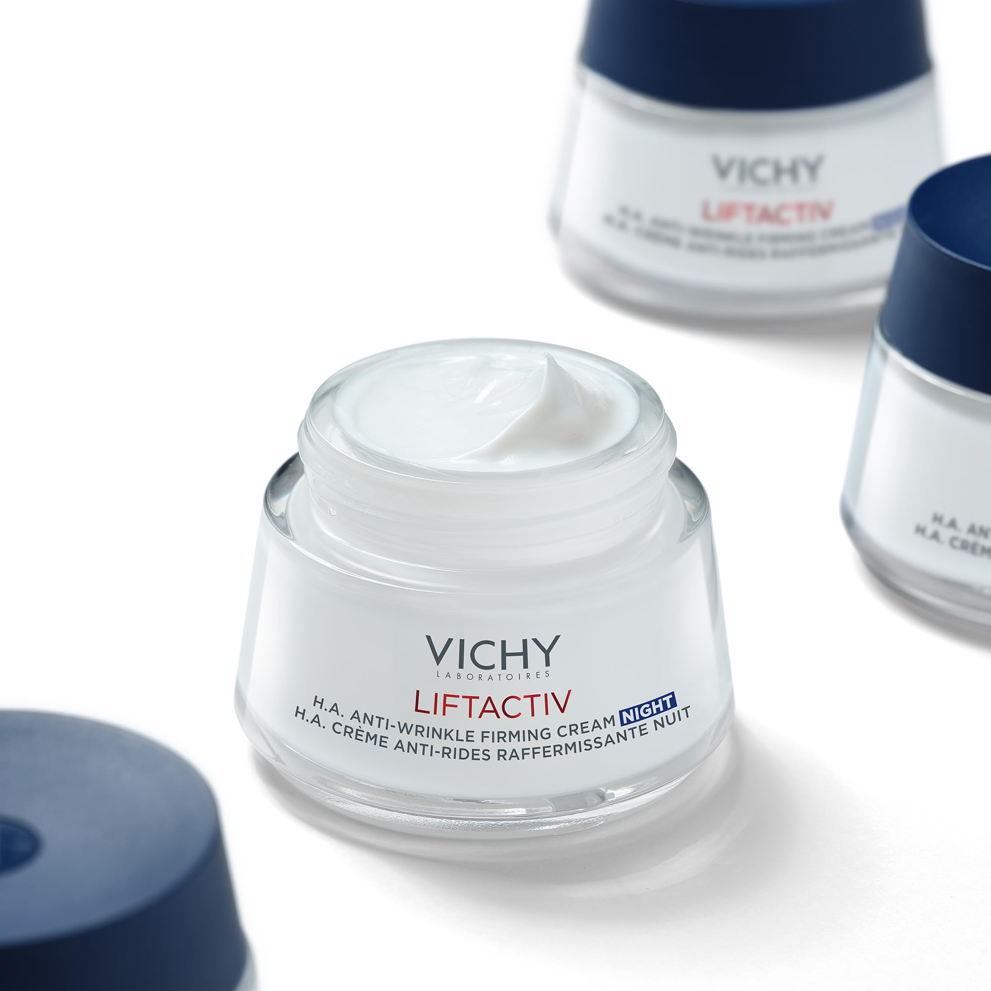 Vichy Liftactiv H.A. Crema Anti-Rughe Rassodante Notte con Acido Ialuronico Puro, Ramnosio e Vitamina C, 50 ml