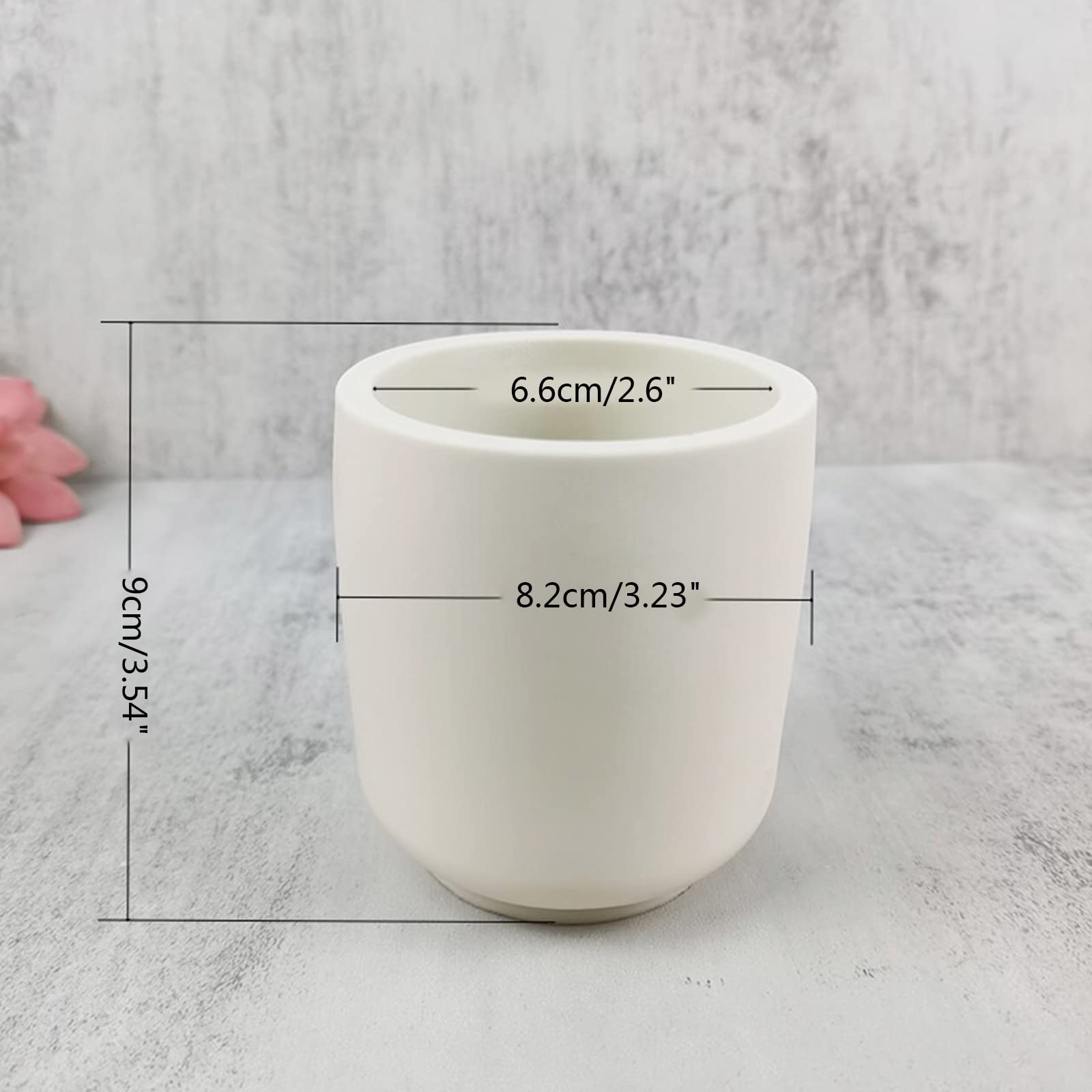 Supporto per candele Stampo in resina per gesso, vaso di fiori Stampi in silicone Stampi rotondi per resina epossidica stampi per colata di gioielli fai da te Fioriera in cemento Vaso da fiori