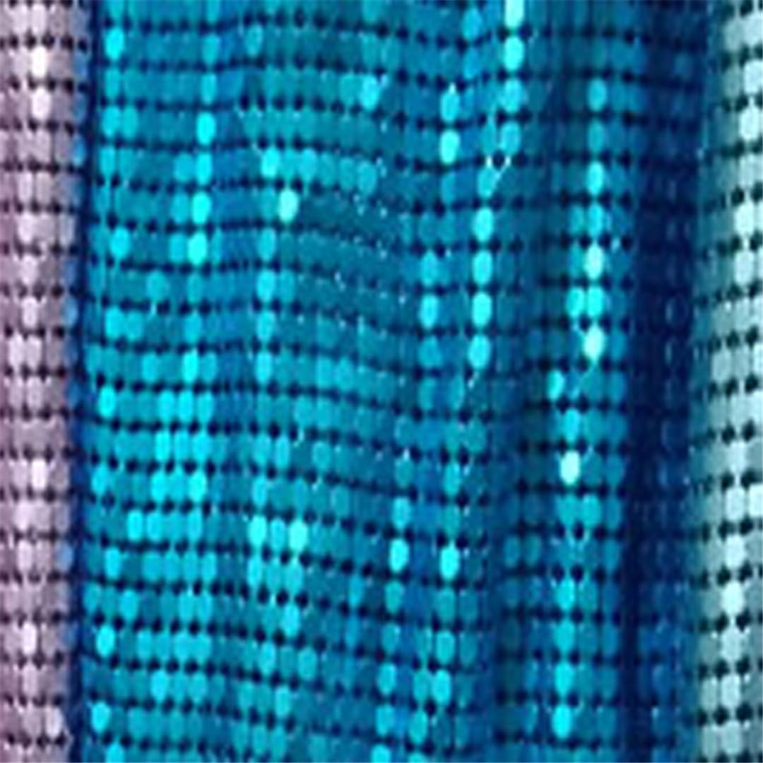 Tissu maille métallique bleu 24x20 cm en aluminium à paillettes
