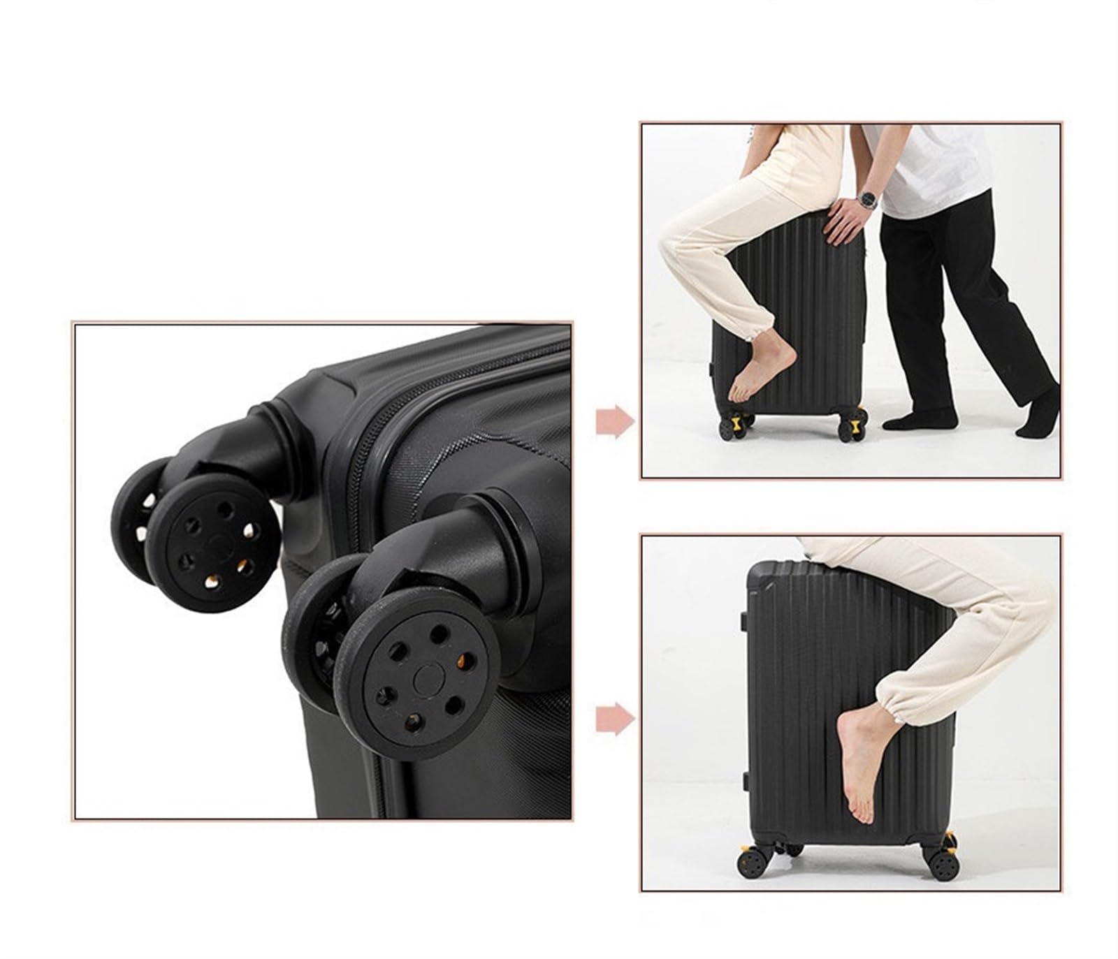 Walizka Podróżna Walizka Z Obrotowymi Kółkami Lekkie Walizki Na Kółkach Hardshell Do Podróży Służbowych Bagaż Kabinowy (Color : Grün, Size : 24in)