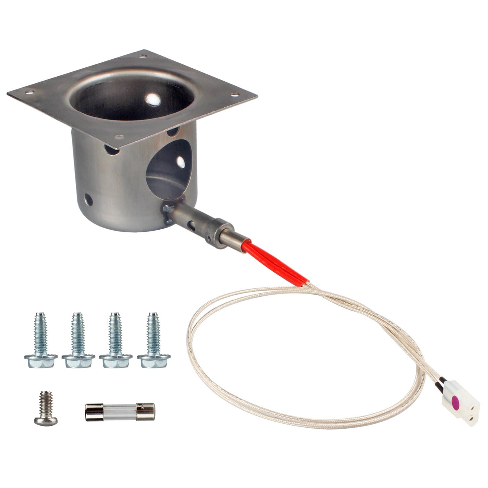 Hsioluted Premium Coated Cooking Space and Igniting Group Works with Multiple Pellet Barbecue Equipment Types Heavy Duty Coated Cooking Chamber and Ignition Rod Kits