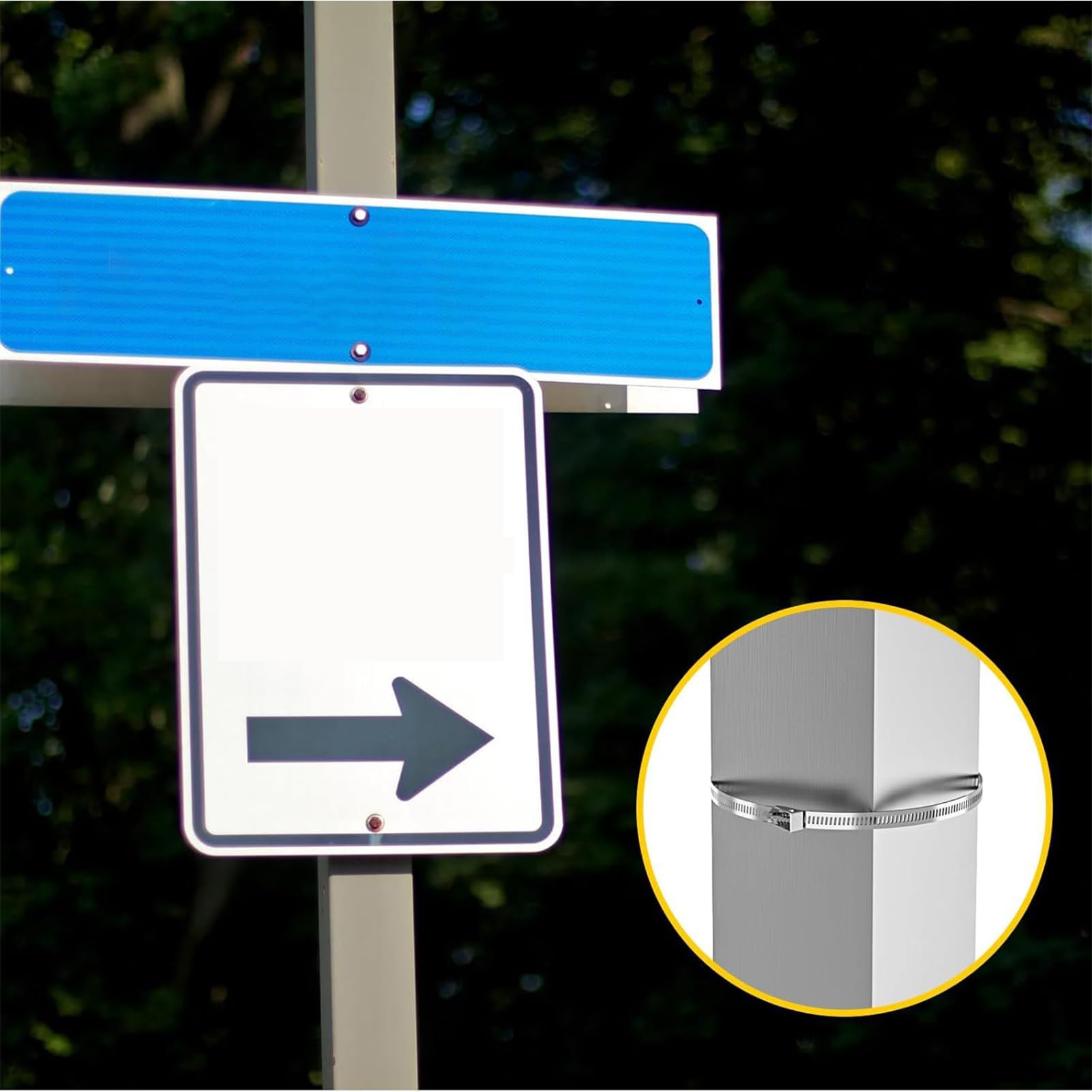 Mastklemmen,2 Stück Montagehalterung für Schilder | Einstellbare Hardware zur Befestigung von Solarmodulen, Briefkästen, runden Telefonmasten, Stangen und