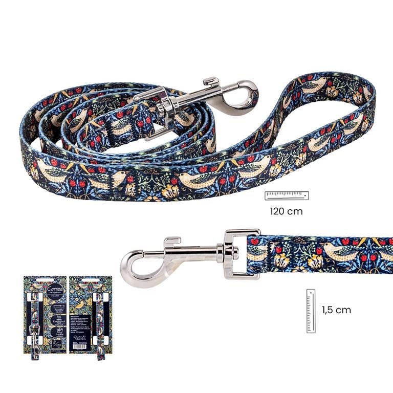 Laisse pour chien ou chat nylon DRW Voleur de Fraises avec mousqueton robuste