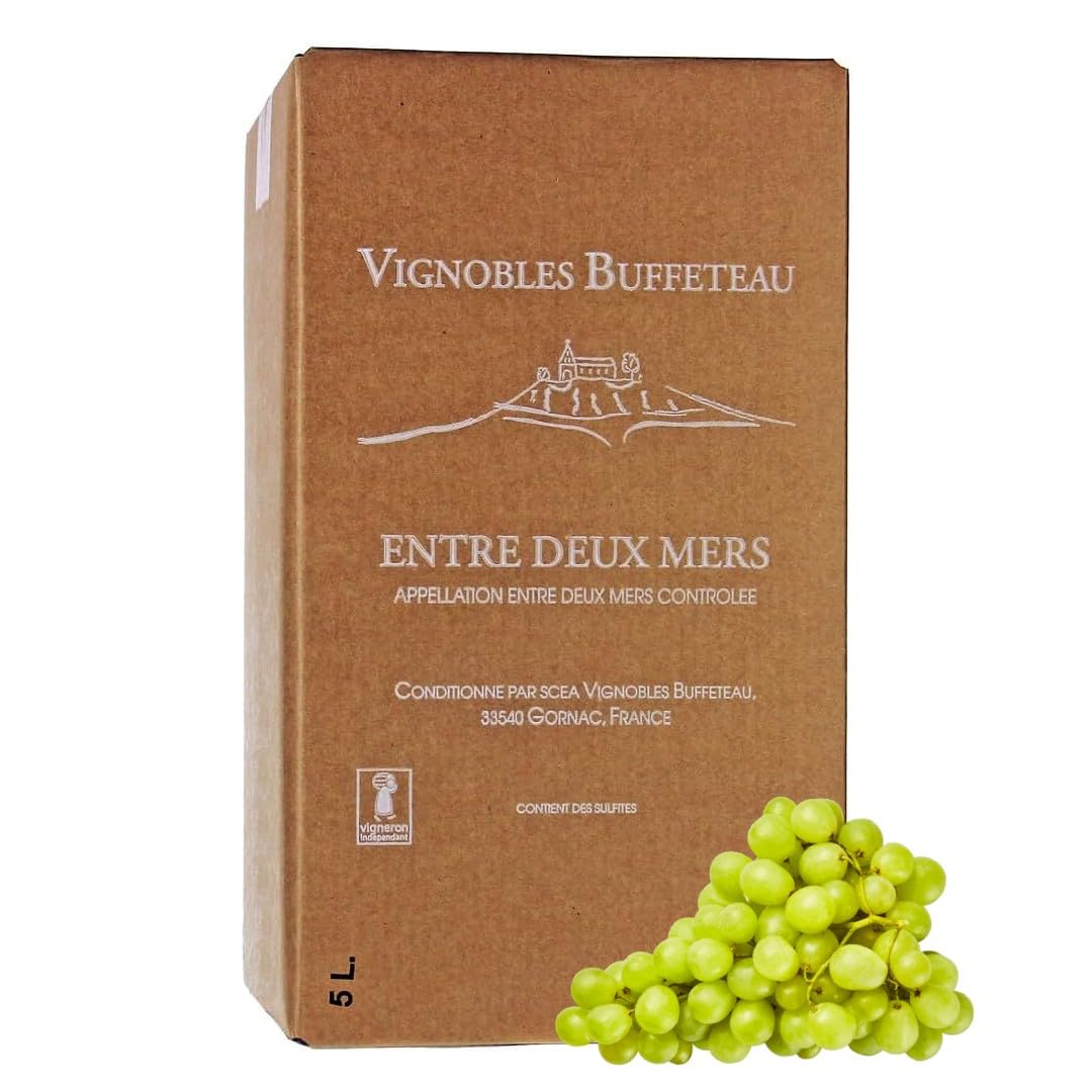 Château La Grande Métairie - AOC Bordeaux Entre Deux Mers - Weißwein trocken Bag in Box 5l Karton mit Zapfhahn - Trockener Weißwein Frankreich vom Winzer