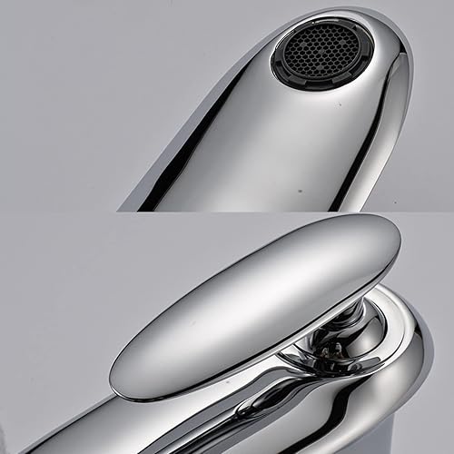 Miniatura 3 de Grifo de baño, grifo de fregadero de baño cromado, grifo de baño de una sola manija, grifos de baño para fregadero de 1 agujero, grifo de fregadero