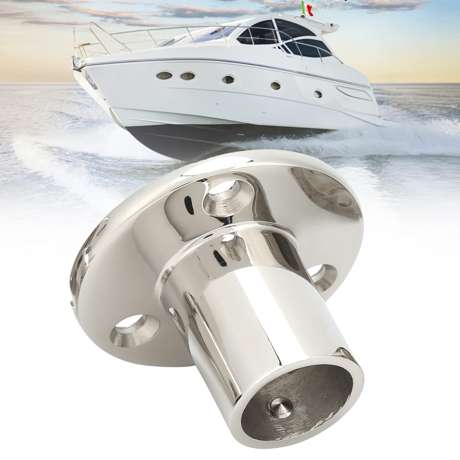Round Base Hand Rail Fittings 90 Degree Round Base Stainless Steel Boat Round Base Boat Handrail Fittings