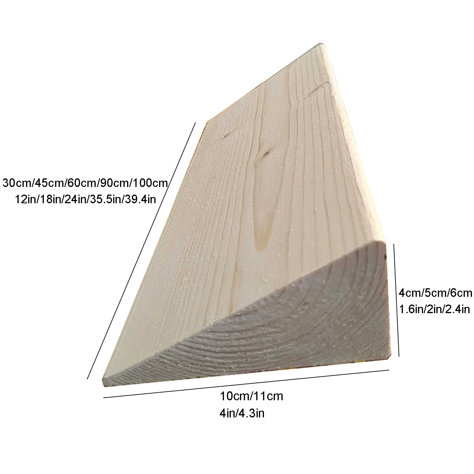 Hölzerne Schwellenrampen für Türöffnungen, Rollstuhlrampe, 4 cm/5 cm/6 cm Höhe, Terrassentürschuppen, Tragbare Bordsteinrampe für Kehrrobotertüren aus Holz für Den Innenbereich ( Size : 90x10x4cm/35.5