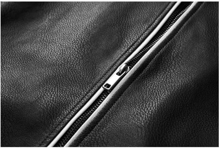 Men's Faux Leather Coat Classic Washed PU Jackets Slim Fit With Stand Collar Bomber Coat Trend Motorcycle Vintage Outerwear