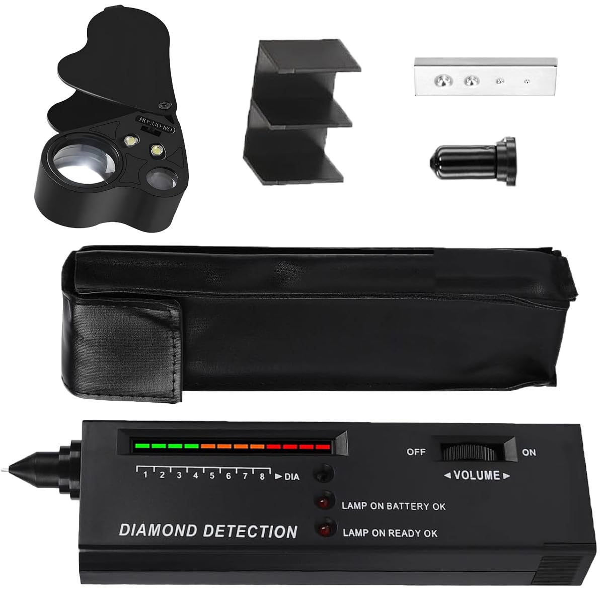 Sélecteur de bijoux portable pour expertiser diamant et jade en brocante