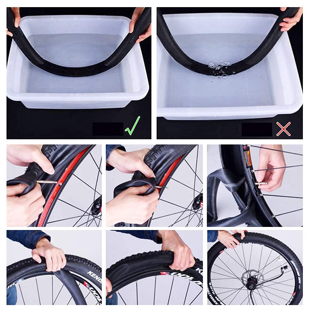 Cámara de Aire Bicicleta, Cámara de Aire for Bicicleta, Fabricada en Caucho butílico Resistente a la presión, Adecuada for neumáticos de 26 Pulgadas de Ancho, Rango 26X2,3-2,4, 2 Paquetes (Size : FV