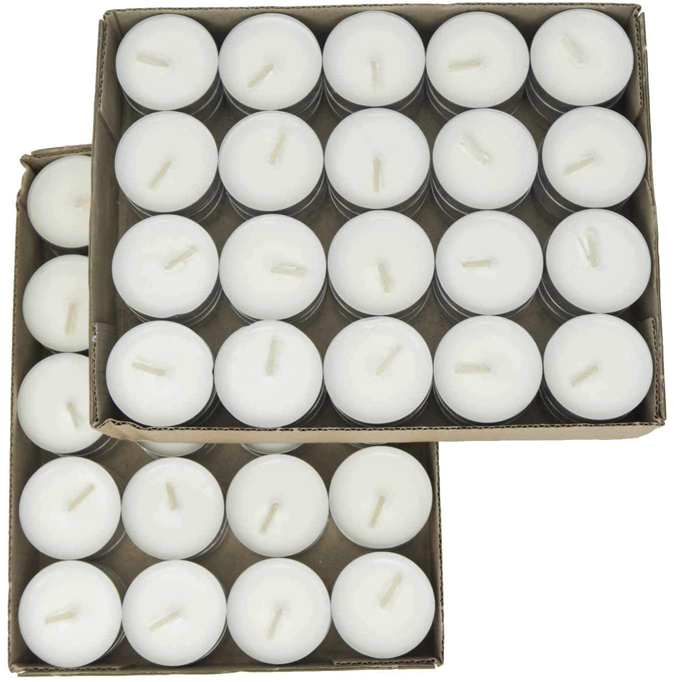Confezione da 120 Candele Alla Citronella Naturale Cera 100% vegetale Durata 4 ore lumini in tazza di alluminio senza plastic senza paraffina e olio di palma (120 Candeline alla citronella)