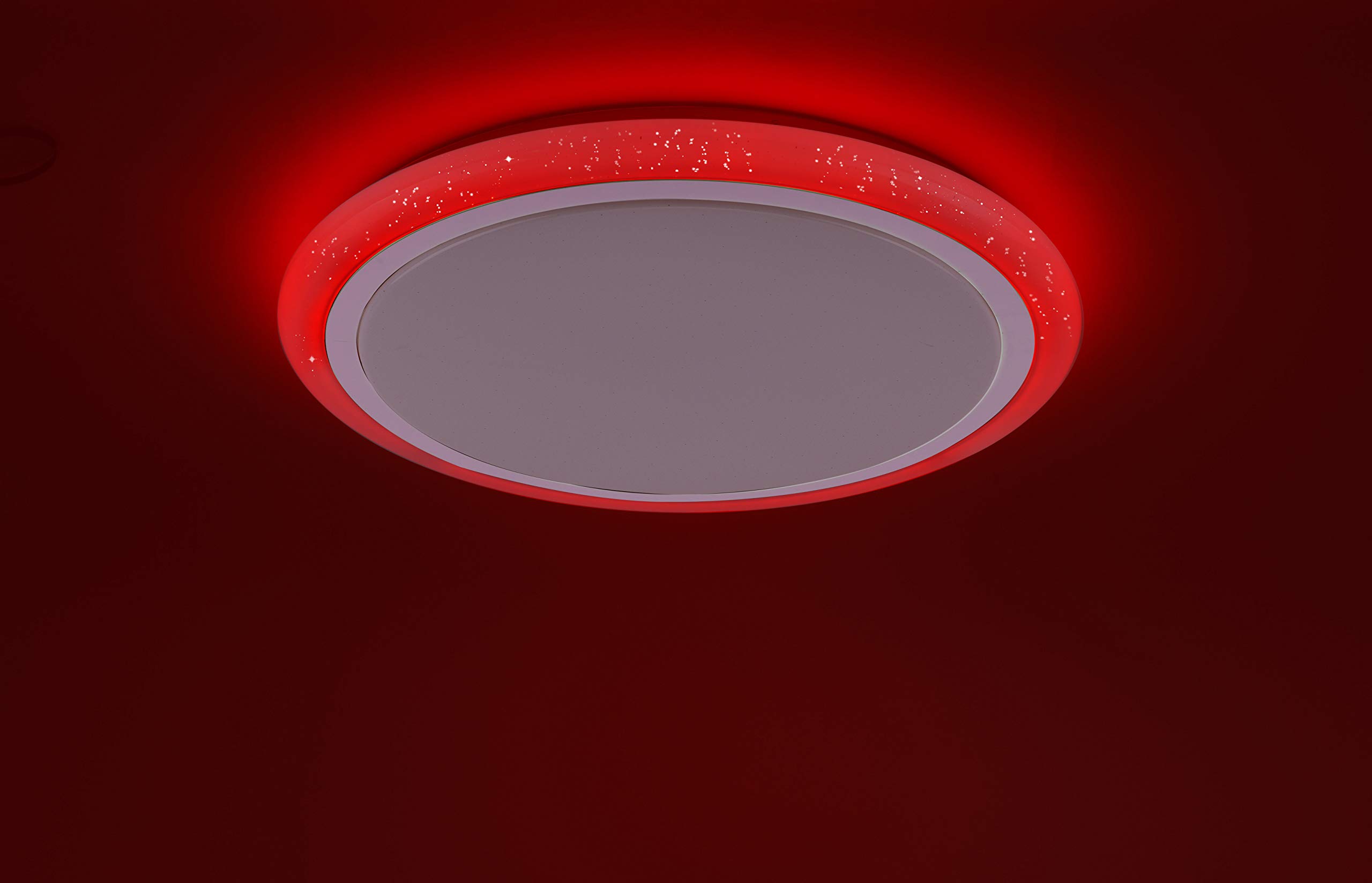 LeuchtenDirekt LED Deckenlampe Sternenhimmel-Optik, rund 60cm Ø dimmbar