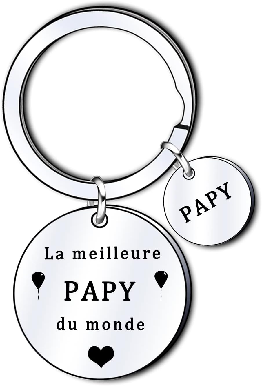 Cadeau Papy FGHJK Cadeau Noel Papy Cadeau Homme Cadeau Grand-père Porte-clés Pour Papy Cadeau Anniversaire Papy Cadeau Porte-clés Homme Idee Original (1 Cadeau Papi