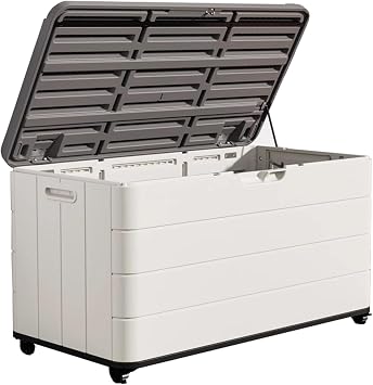 Storage Shed Plastic Tool Storage House Shed With Universal Wheels And Lockable Door for Equipment ToolWhite