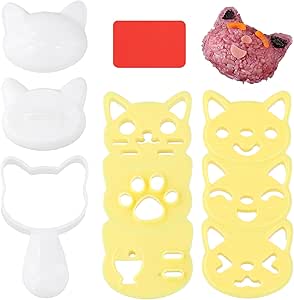 YILANJIN Cat Onigiri Maker DIY Rice Ball Mould Kit, Polypropylene ...