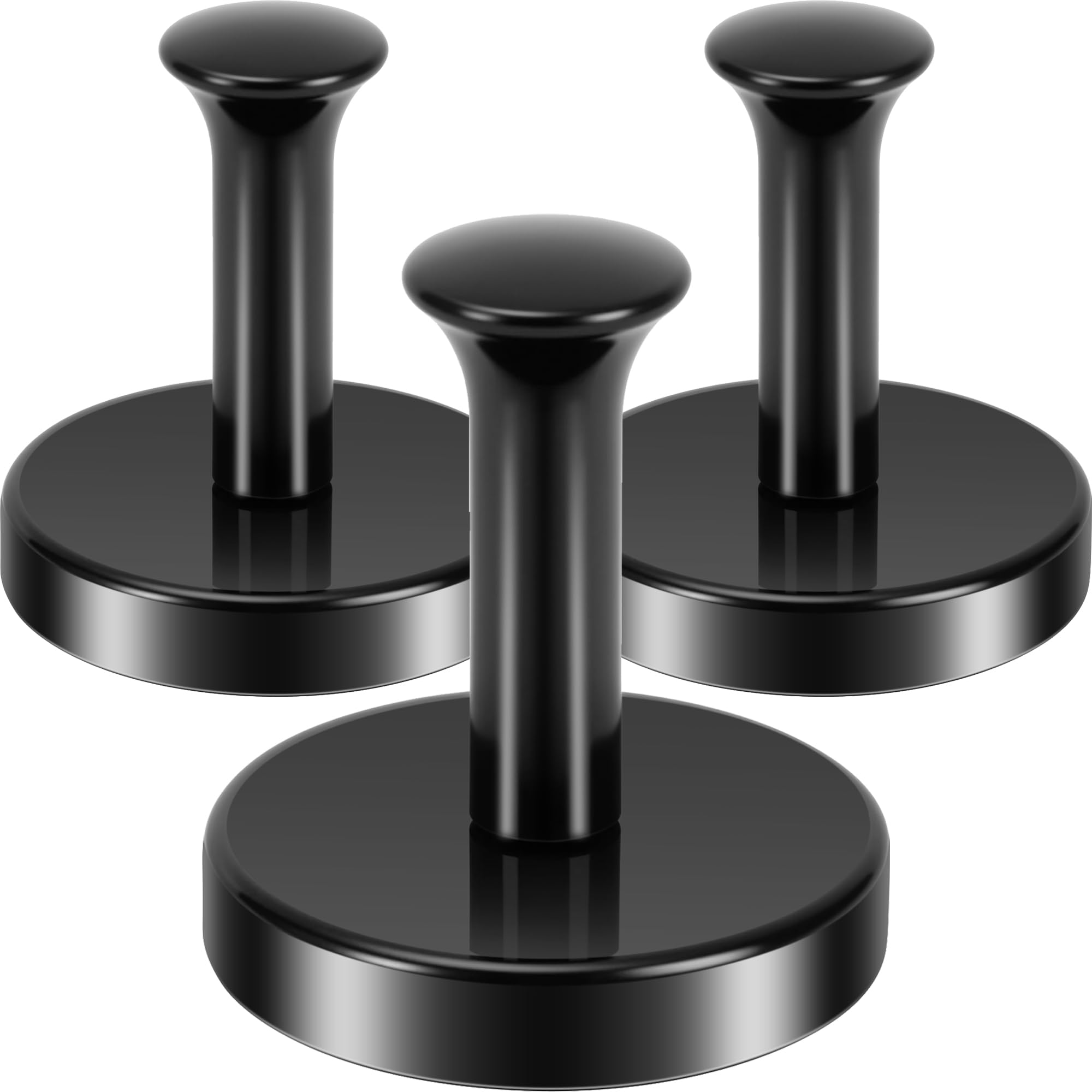 Neosmuk Magnetic Hook,130lb Strong Extra Heavy Duty Magnet Hooks,Magnetic Wreath Hanger/Holder for Metal Doors,Coat, Purse,Towel,Stocking,Cruise Cabin,Black,3 Pack