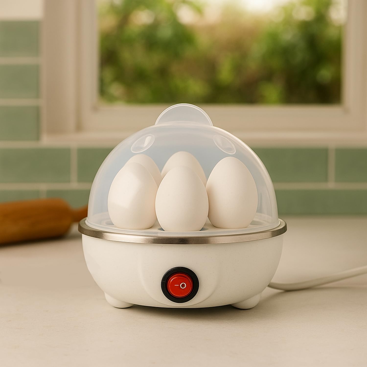 Electric Egg Boiler | 3 Boiling Modes | Automatic Operation | Overheat Protection |75ml | Plastic | 7 Egg Poacher For Steaming, Cooking, Boiling And Frying, (350 Watts)-image-40