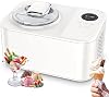 Automatic Ice Cream Maker for Home 1.2L Ice Cream Maker with Compressor, Compressor Ice Cream Maker with LCD Display, Refrigerating Machine for Kids, Home, Holiday