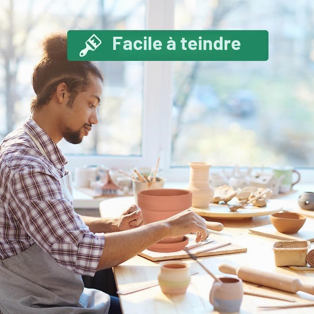 6 Inch Terra Cotta Pots avec soucoupe en céramique argile, pot de fleurs en cactus, pot de fleurs succulent, trou de drainage, idéal pour les plantes, les travaux manuels, les cadeaux de mariage