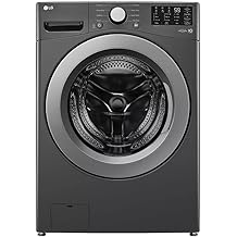 LG WM3470CM 27 Inch Front Load Washer with 5.0 Cu. Ft. Capacity, 8 Wash Programs, 1,300 RPM, SpeedWash Cycle, SmartDiagnosis, Rinse+Spin, Control Lock