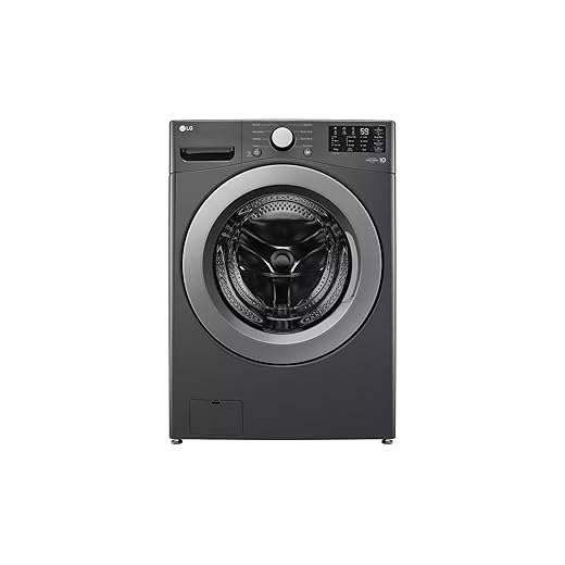 LG WM3470CM 27 Inch Front Load Washer with 5.0 Cu. Ft. Capacity, 8 Wash Programs, 1,300 RPM, SpeedWash Cycle, SmartDiagnosis, Rinse+Spin, Control Lock
