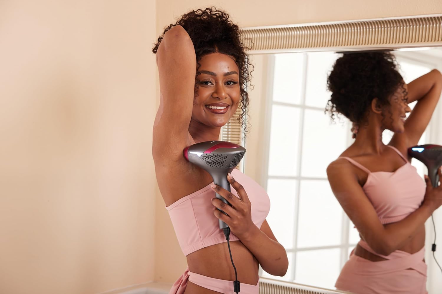 DermRays Depilazione laser a diodi 1064 nm per donne e uomini per toni della pelle 1-6, raffreddamento a ghiaccio, depilazione grandangolare per viso, corpo per pelli profonde